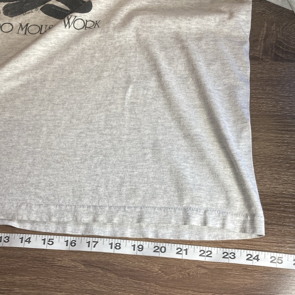 Vintage 90s Cat T Shirt I Don't Do Mouse Work Grey Unisex XL Signal - Picture 8 of 9